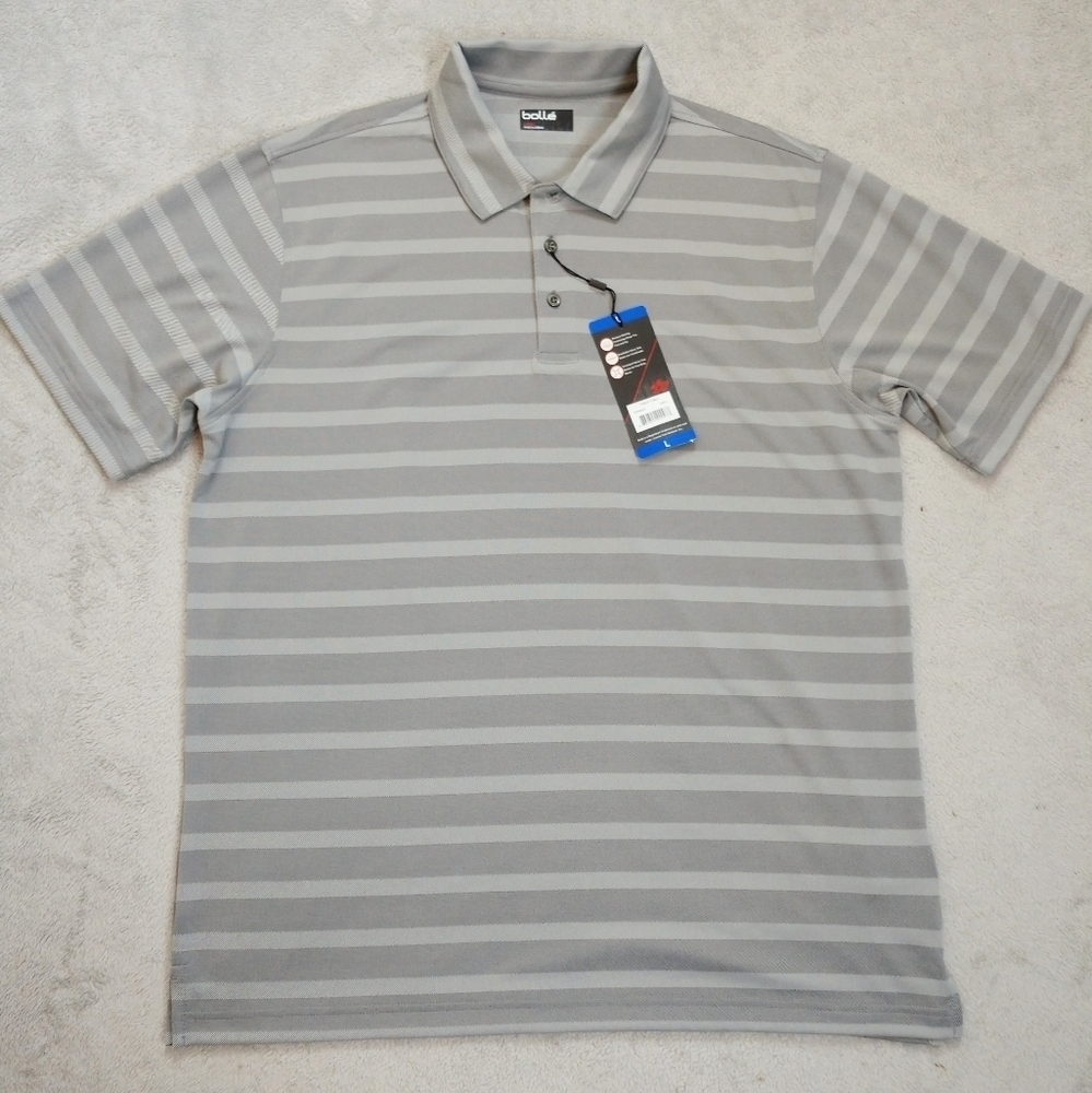 Bolle Performance Grey White Polo Shirt